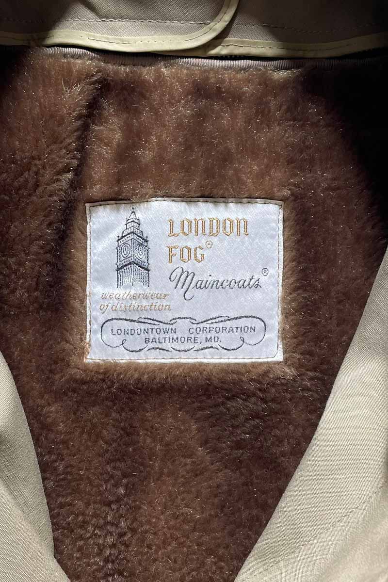 90'S BALMACAAN COAT W/FUR LINER / BEIGE [SIZE:L USED]