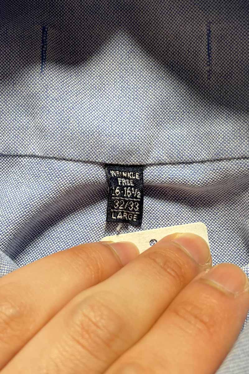 L/S DAVID BOY B.D OXFORD SHIRT/ BLUE [SIZE:XL equivalent USED]