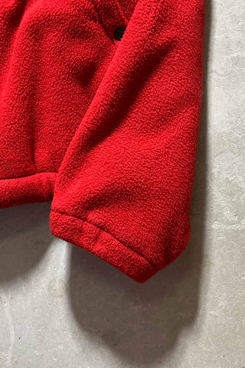 MADE IN USA 90'S ZIP UP FLEECE JACKET / RED [SIZE: L USED]