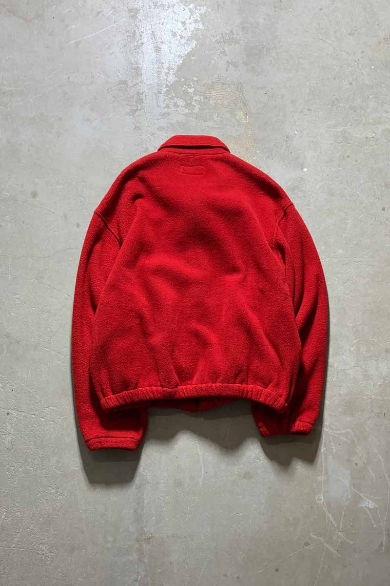 MADE IN USA 90'S ZIP UP FLEECE JACKET / RED [SIZE: L USED]