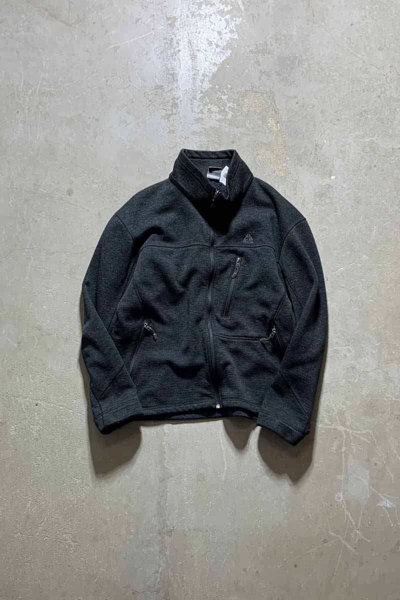Y2K EARLY 00'S FLEECE JACKET / CHARCOAL [SIZE: L USED]