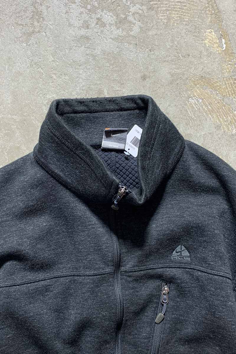 Y2K EARLY 00'S FLEECE JACKET / CHARCOAL [SIZE: L USED]