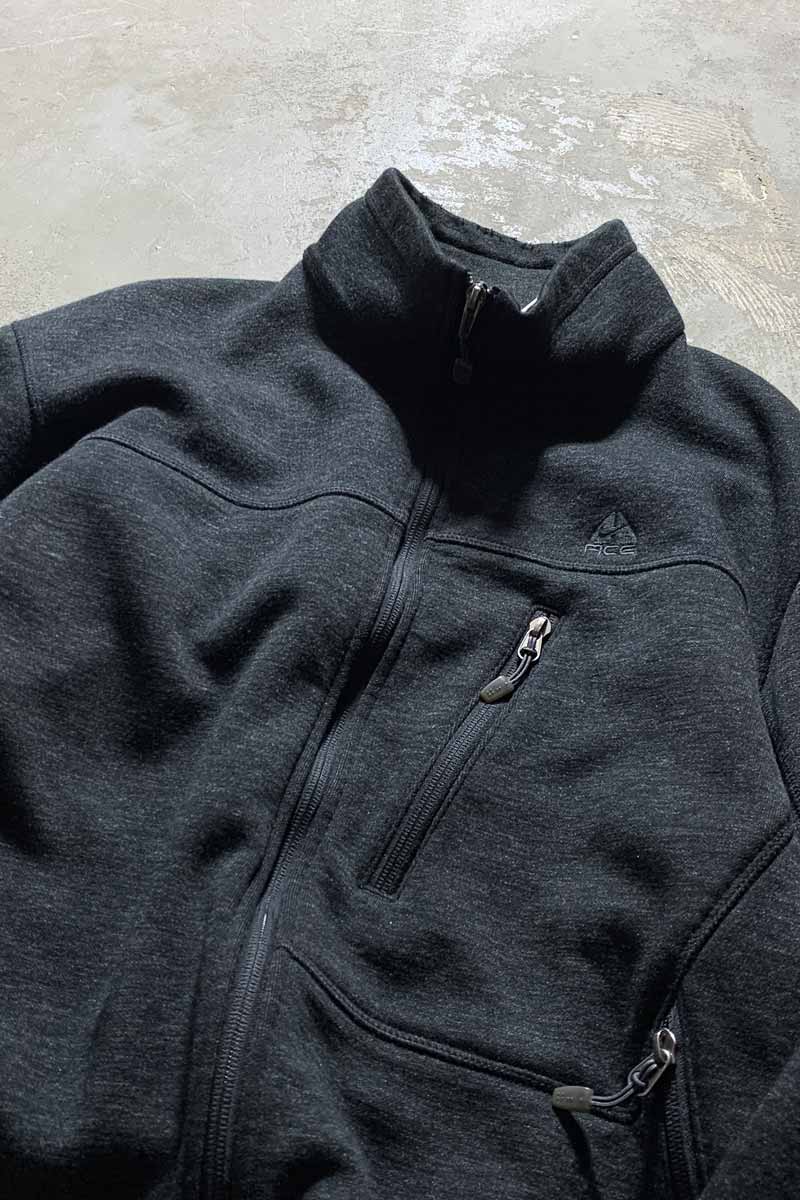 Y2K EARLY 00'S FLEECE JACKET / CHARCOAL [SIZE: L USED]