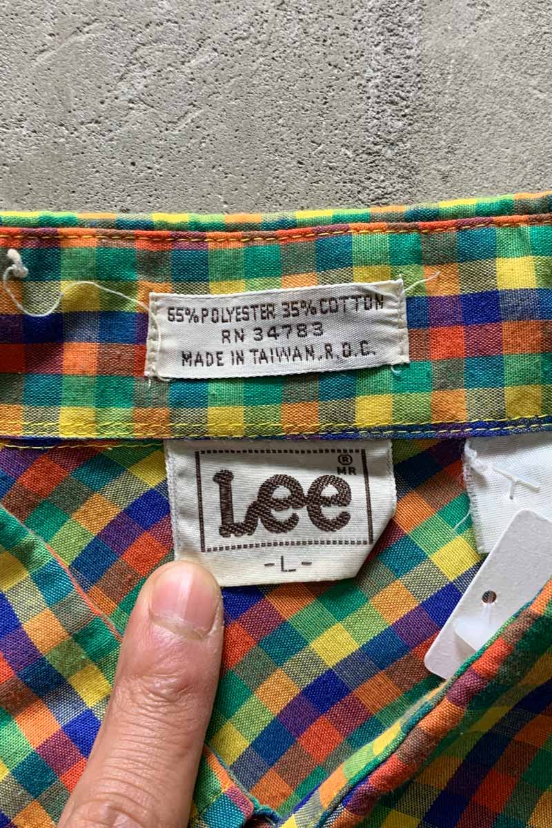 90'S S/S CHECK WESTERN SHIRT / MULTI [SIZE: M USED]