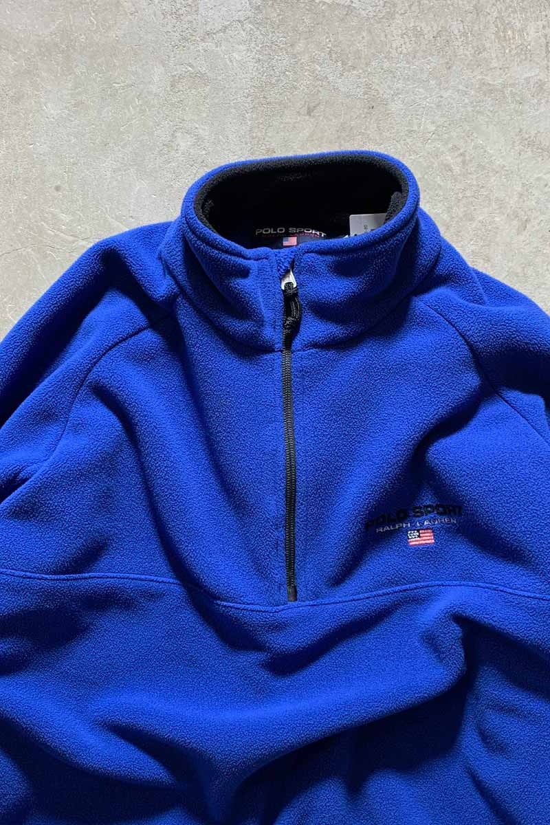 90'S FLEECE JACKET / BLUE [SIZE: L USED]