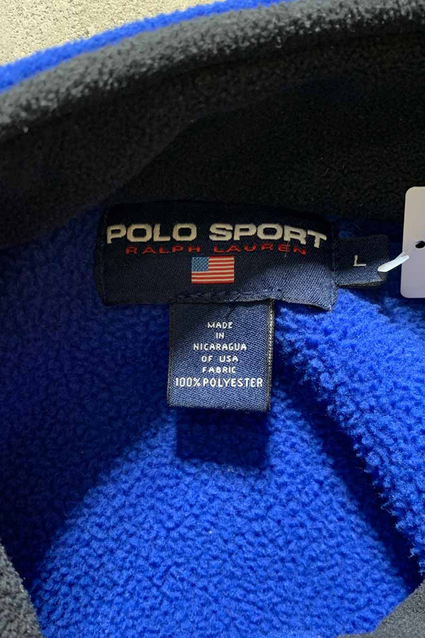 90'S FLEECE JACKET / BLUE [SIZE: L USED]