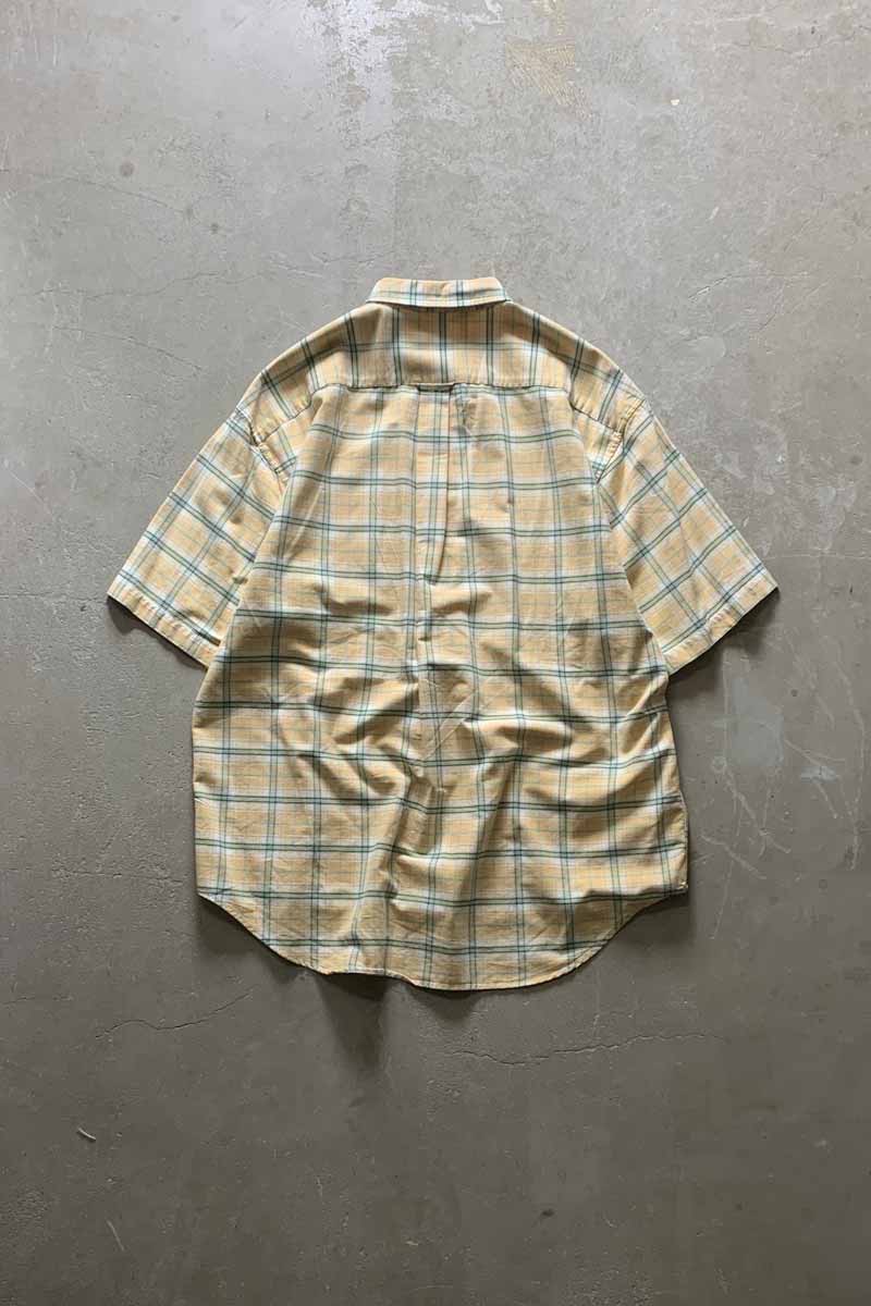 S/S CHECK SHIRT / YELLOW [SIZE: L USED]