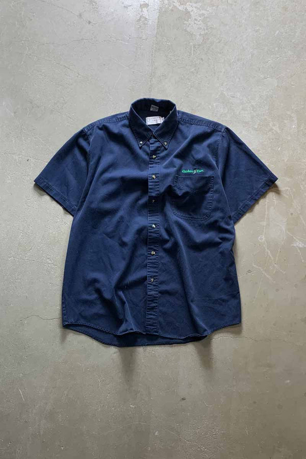 S/S PETER PAN BD SHIRT / NAVY [SIZE: XL USED]