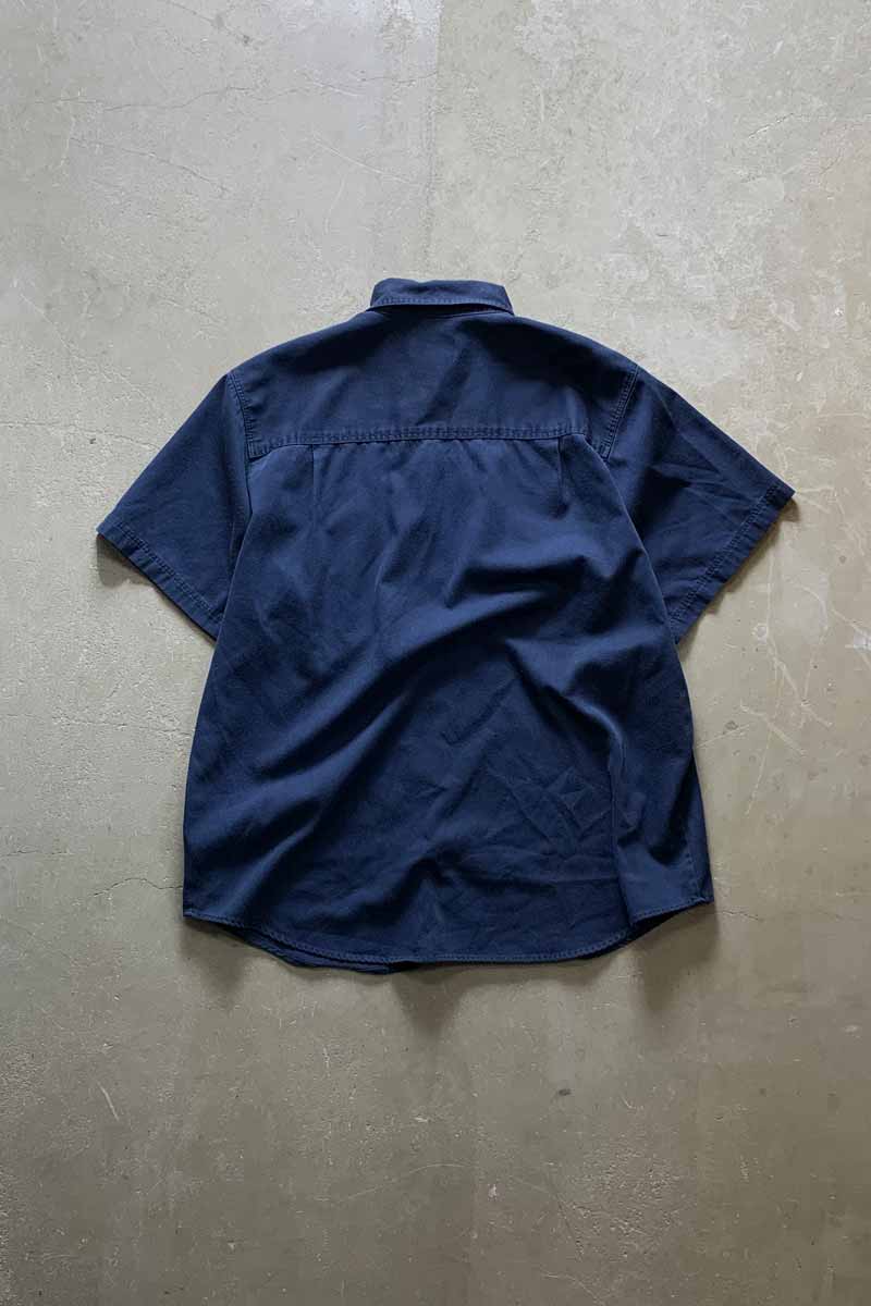 S/S PETER PAN BD SHIRT / NAVY [SIZE: XL USED]