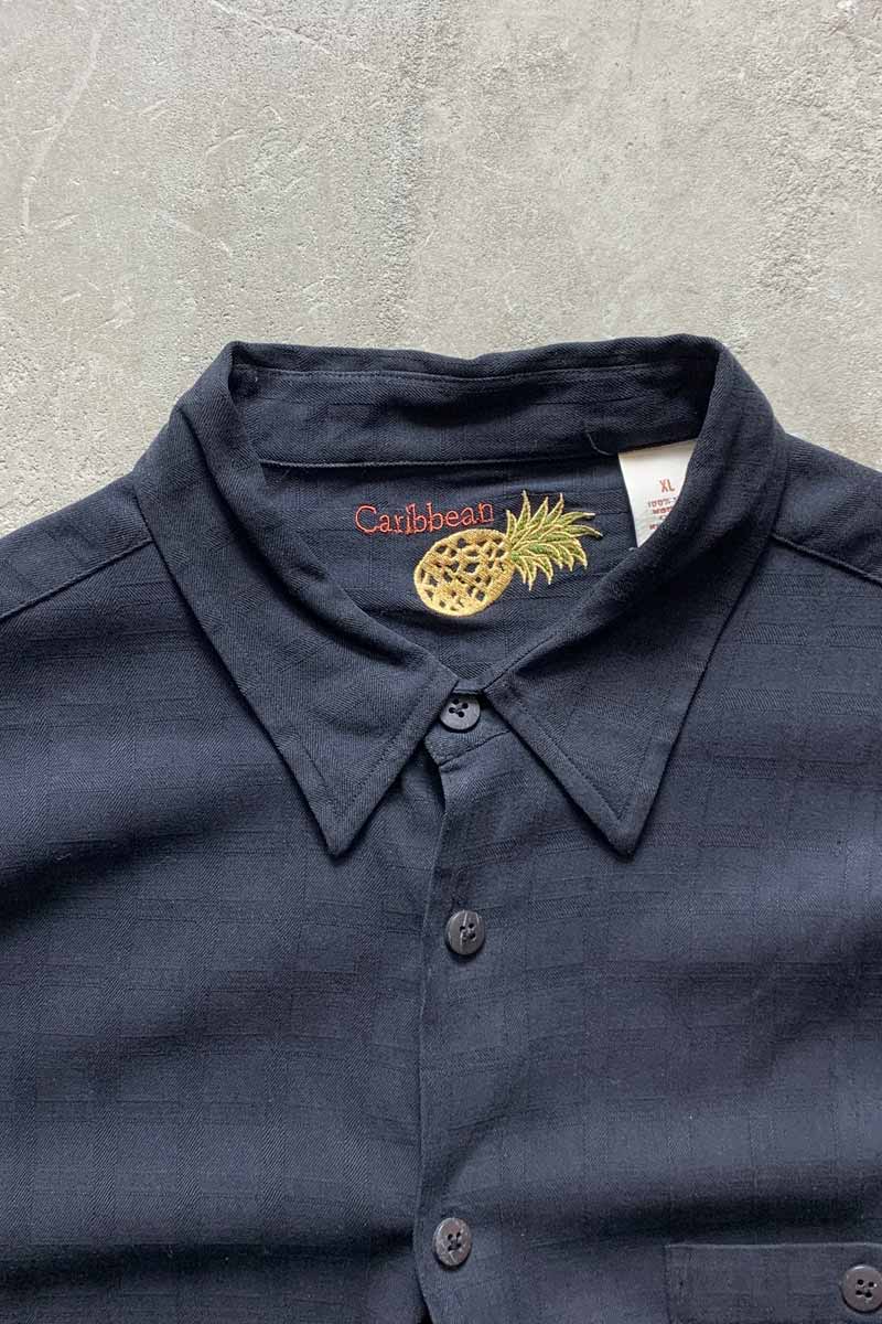 S/S SILK SHIRT / BLACK [SIZE: XL USED]