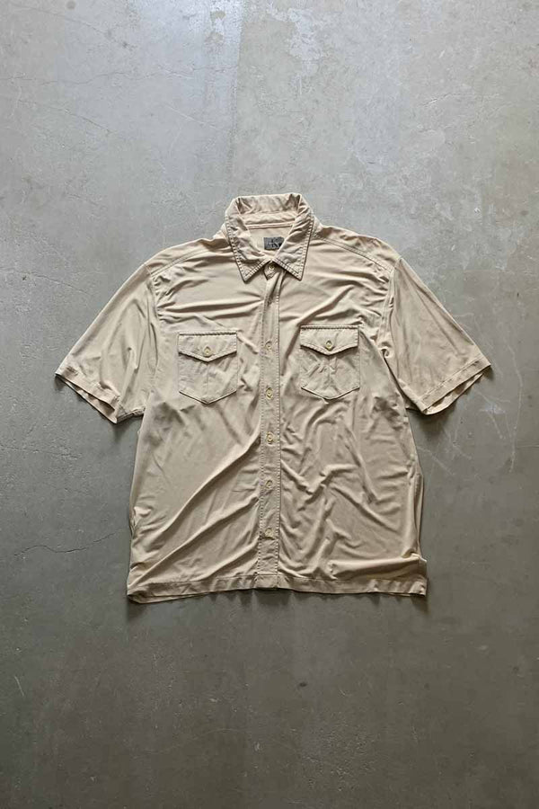 S/S KNIT SHIRT / BEIGE [SIZE: L USED]
