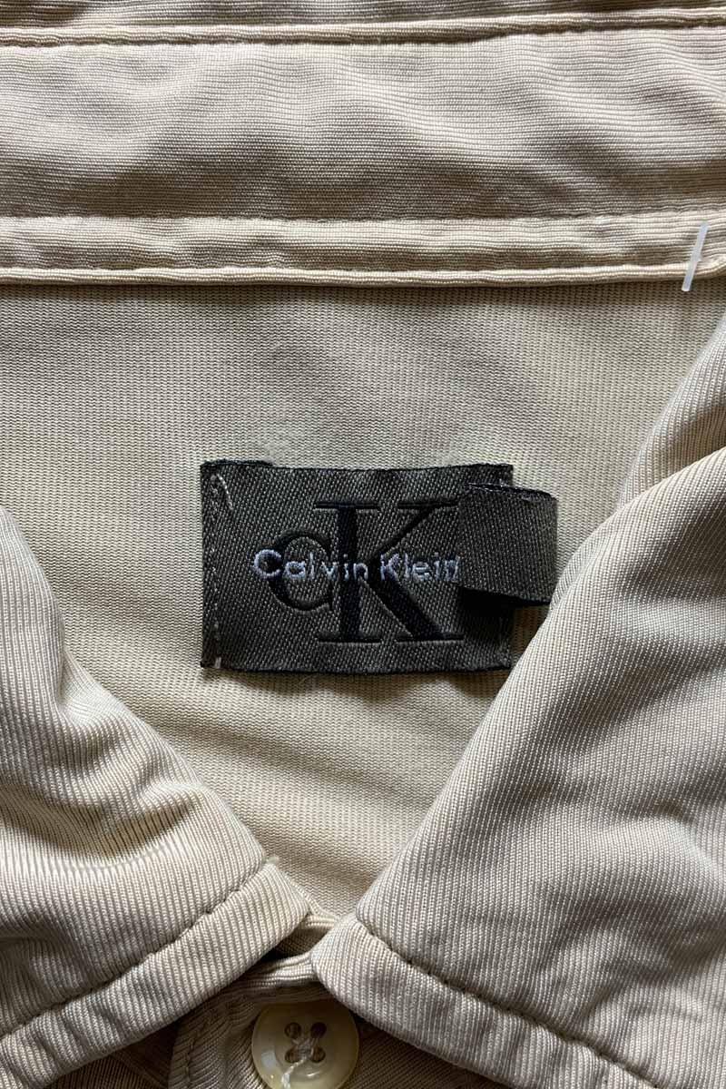 S/S KNIT SHIRT / BEIGE [SIZE: L USED]
