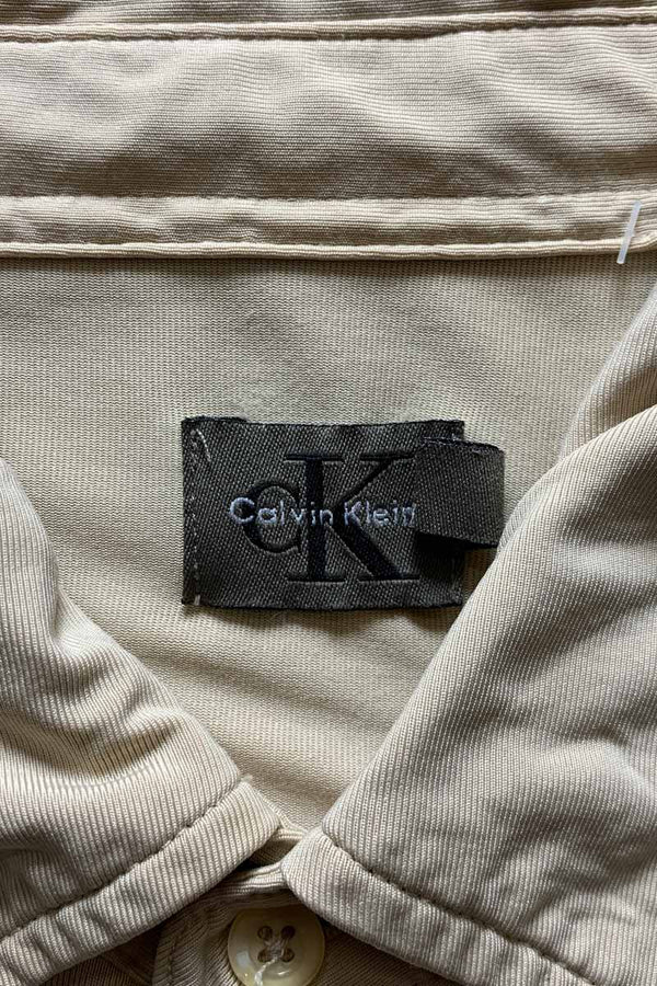 S/S KNIT SHIRT / BEIGE [SIZE: L USED]