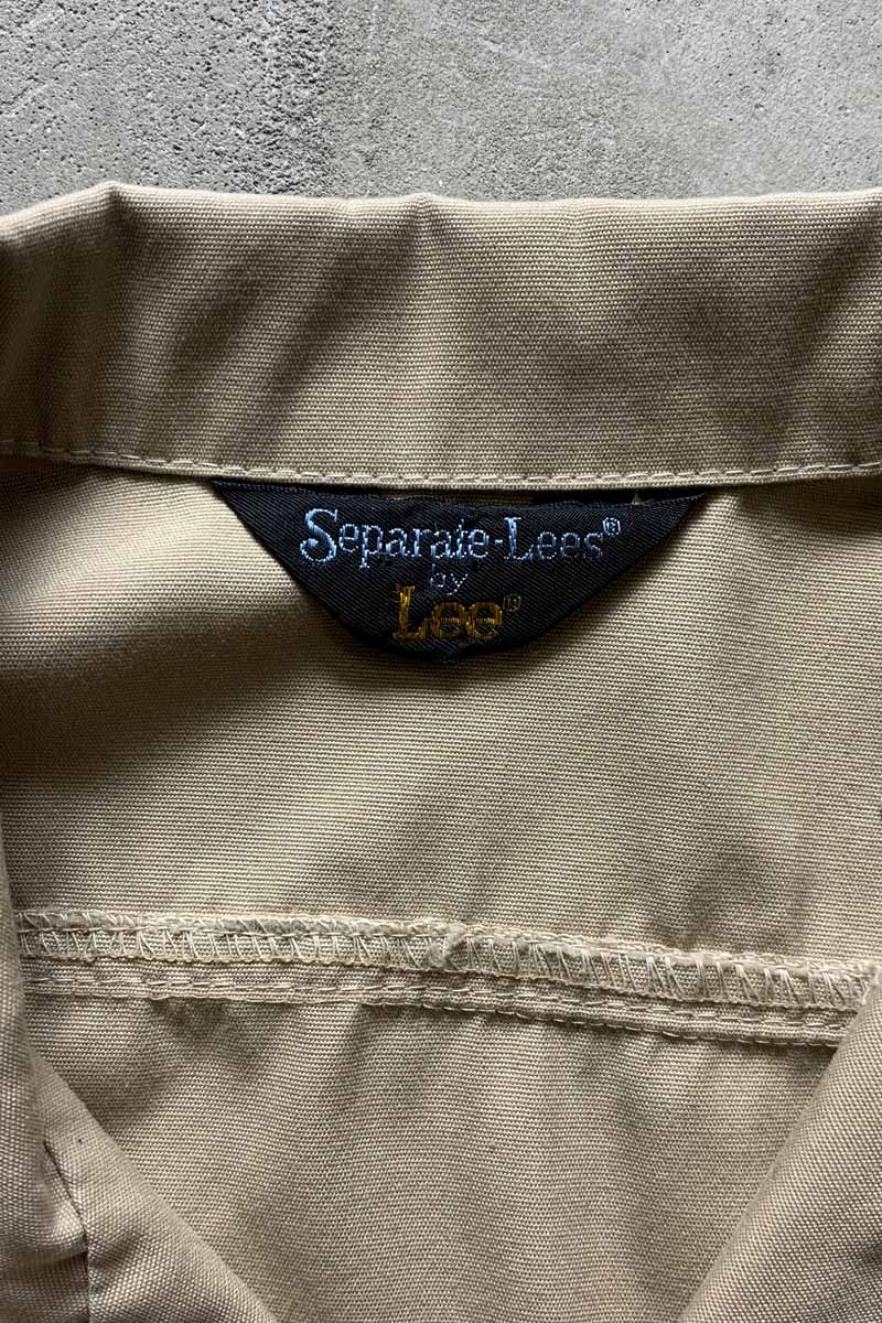 MADE IN USA 70'S S/S OPEN COLLAR SHIRT / BEIGE [SIZE: M USED]