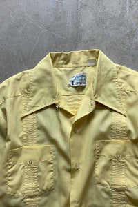 70'S S/S CUBA SHIRT / YELLOW [SIZE: L USED]