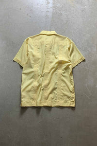 70'S S/S CUBA SHIRT / YELLOW [SIZE: L USED]