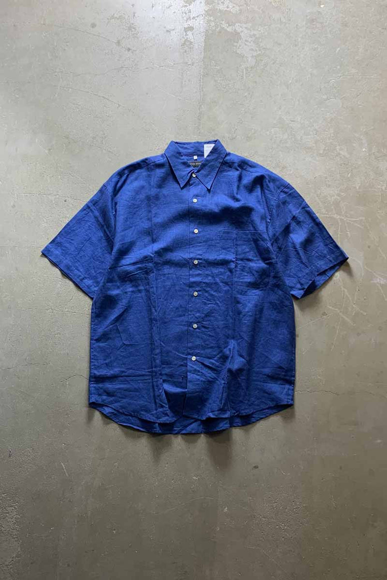 S/S LINEN SHIRT / BLUE [SIZE: L USED]