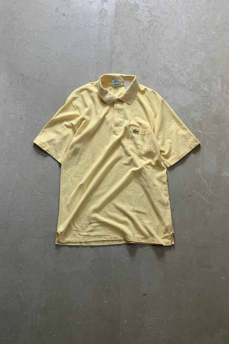 90'S POLO SHIRT / YELLOW [SIZE: L USED]