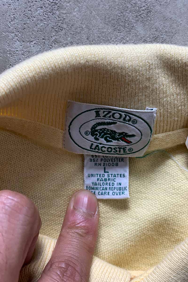 90'S POLO SHIRT / YELLOW [SIZE: L USED]