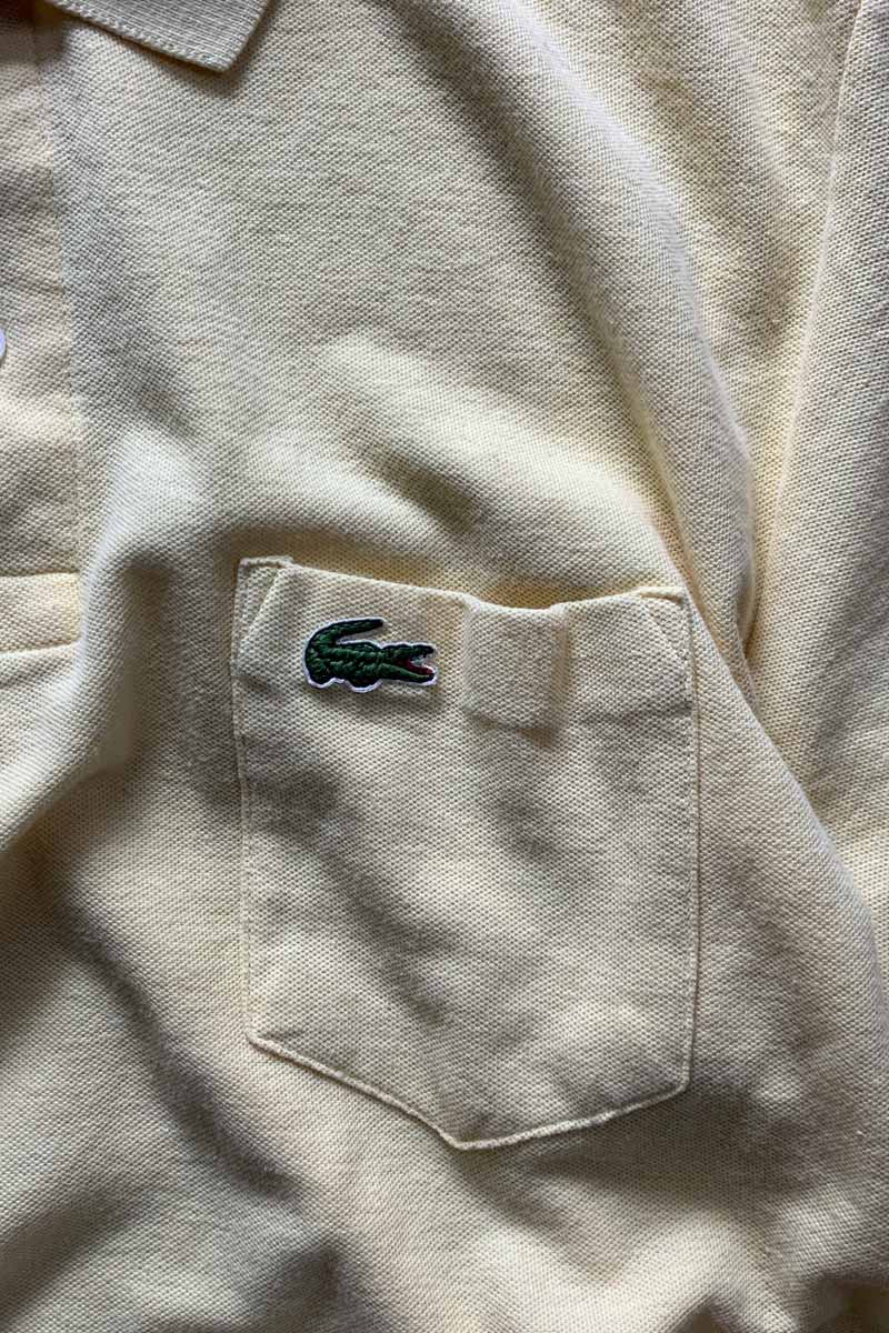 90'S POLO SHIRT / YELLOW [SIZE: L USED]