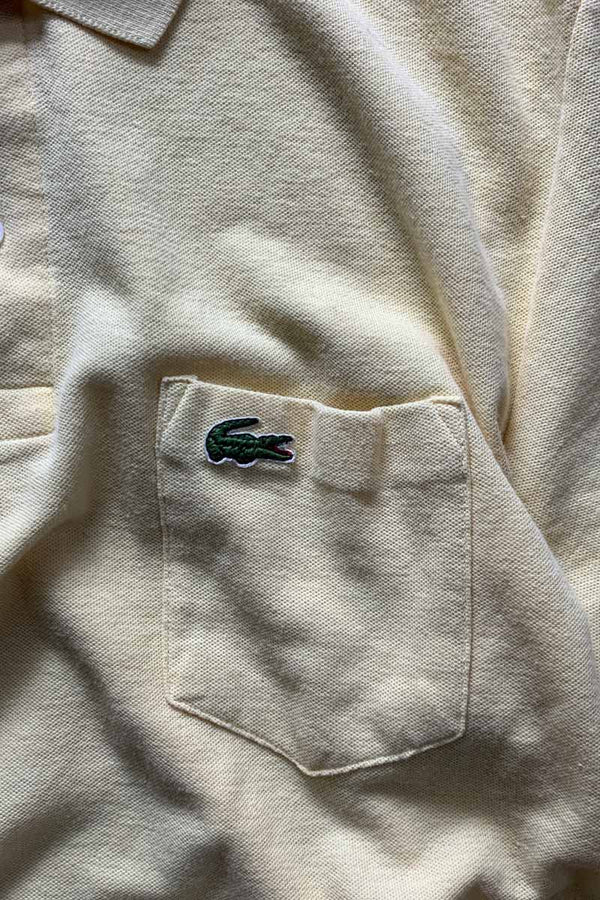 90'S POLO SHIRT / YELLOW [SIZE: L USED]