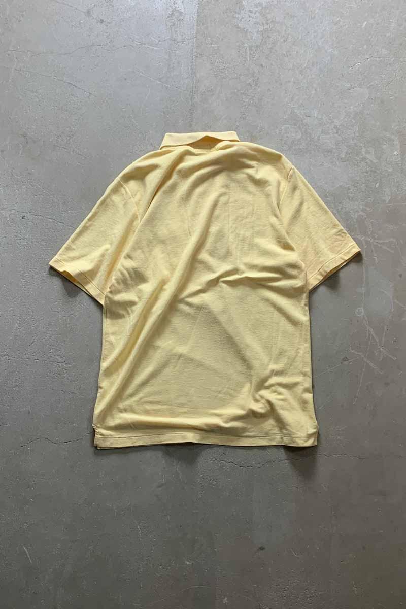 90'S POLO SHIRT / YELLOW [SIZE: L USED]