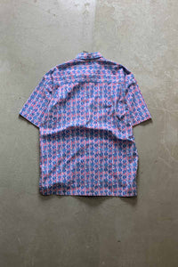 90'S S/S MULTI PATTERN COTTON SHIRT / MULTI [SIZE: M USED]