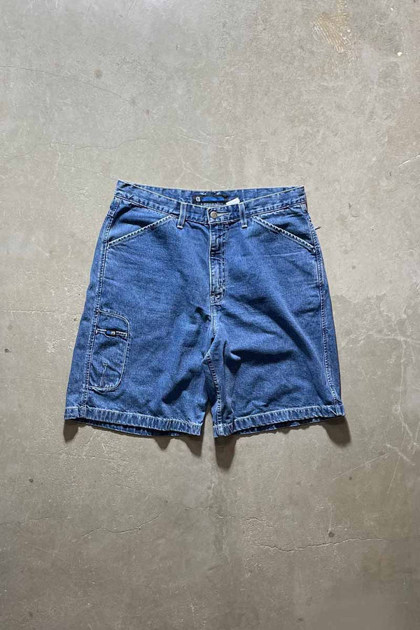 99'S SILVER TAB DENIM SHORT PANTS / BLUE [SIZE: W34 USED]