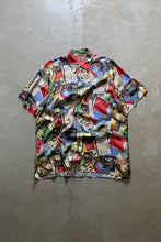 画像をギャラリービューアに読み込む, 90&#39;S S/S DESIGN SILK SHIRT / MULTI [SIZE: M USED]
