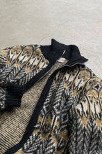 画像をギャラリービューアに読み込む, 50-60&#39;S DESIGN WOOL KNIT ZIP UP JACKET / MULTI [SIZE: S USED]
