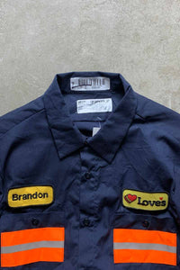 S/S REFLECTOR WORK SHIRT / NAVY [SIZE: L USED]