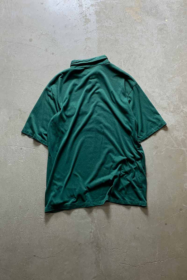 MADE IN USA 80'S S/S POLO SHIRT / GREEN [SIZE: XL USED]