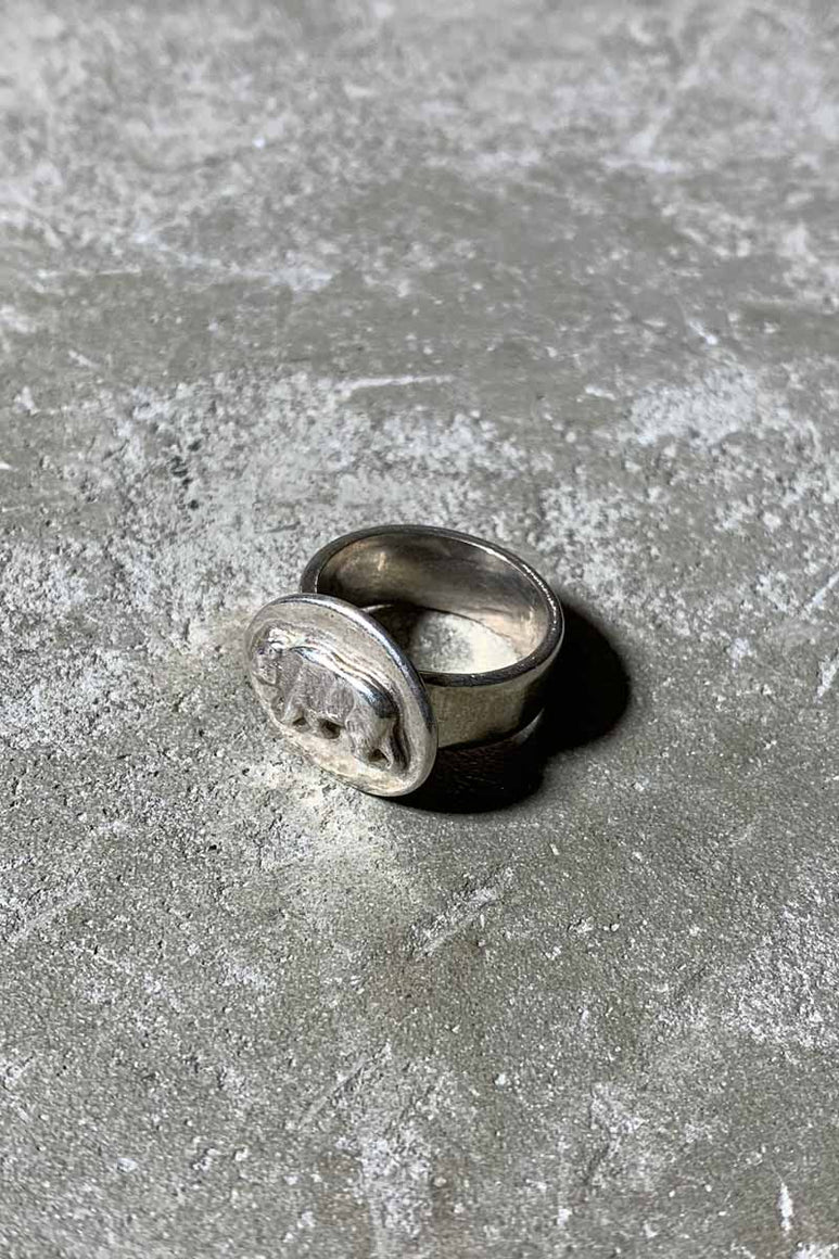 925 SILVER BEAR RING [SIZE: 11.5号相当 USED]