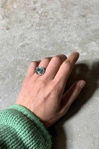 925 SILVER RING W/STONE [SIZE: 10号相当 USED]