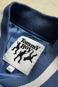 90'S V-NECK PULLOVER NYLON JACKET/ BLUE [SIZE:2XL USED]