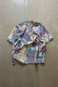 MADE IN HAWAII 90'S S/S SEA PATTERN BD PULLOVER SHIRT / MULTI [SIZE: XL USED]