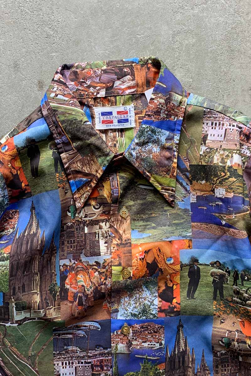 70'S S/S PICTURE DESIGN SHIRT / MULTI [SIZE: L USED]