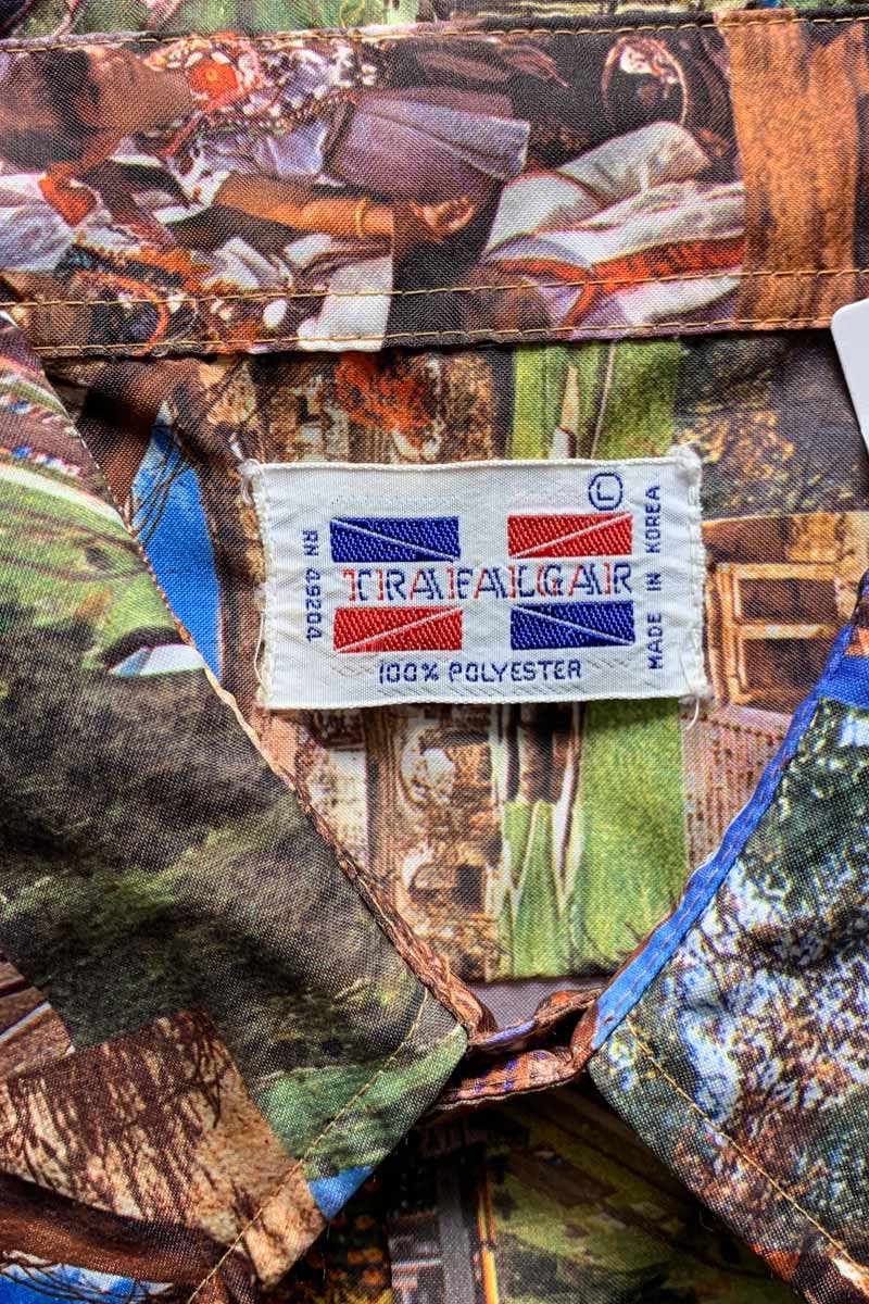 70'S S/S PICTURE DESIGN SHIRT / MULTI [SIZE: L USED]