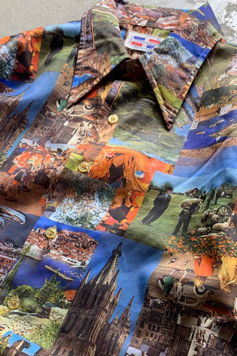 70'S S/S PICTURE DESIGN SHIRT / MULTI [SIZE: L USED]