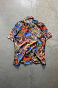 70'S S/S PICTURE DESIGN SHIRT / MULTI [SIZE: L USED]