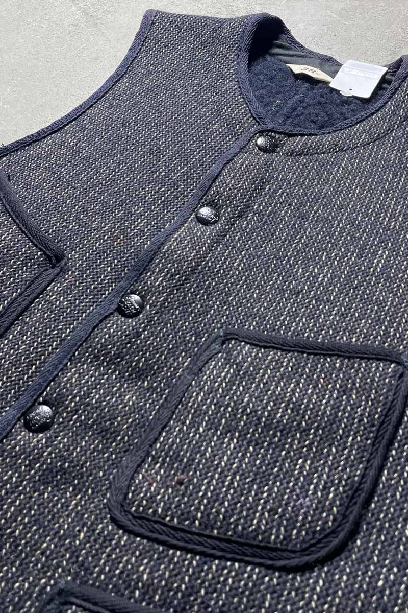 60'S MELANGE WOOL VEST / BLACK [SIZE:M USED]