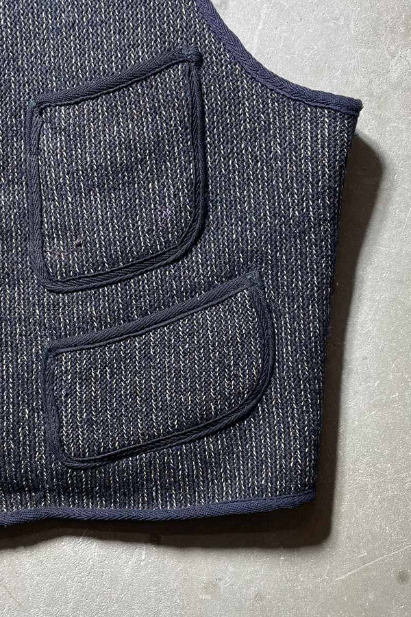 60'S MELANGE WOOL VEST / BLACK [SIZE:M USED]