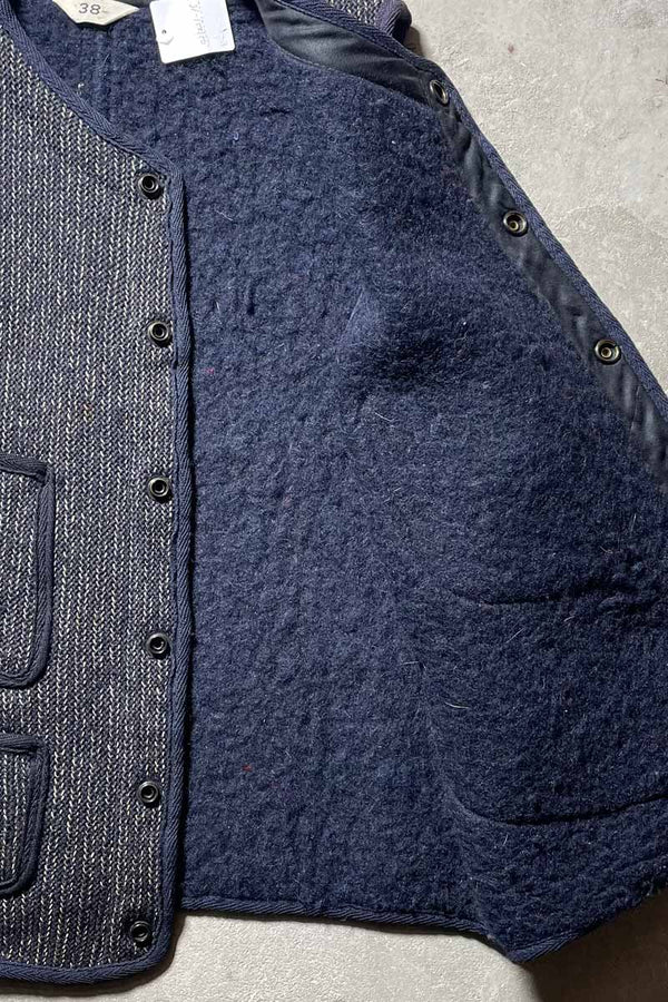 60'S MELANGE WOOL VEST / BLACK [SIZE:M USED]