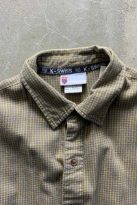 S/S CHECK SHIRT / GRAY [SIZE: L USED]