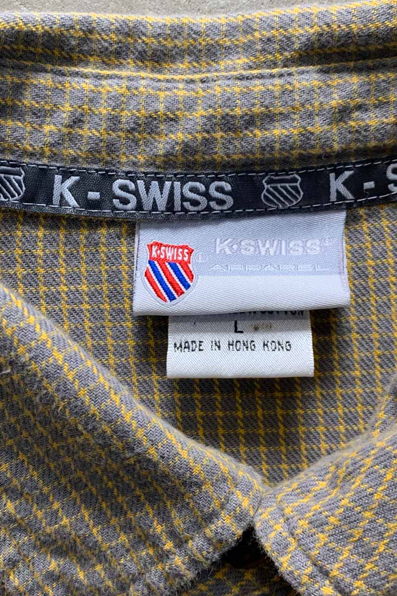 S/S CHECK SHIRT / GRAY [SIZE: L USED]