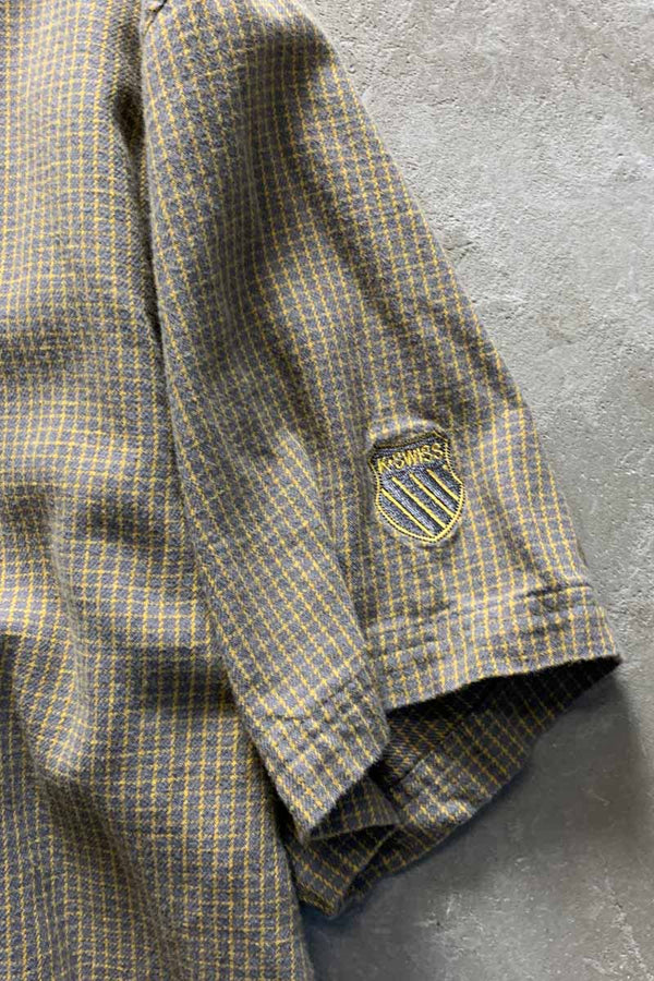S/S CHECK SHIRT / GRAY [SIZE: L USED]