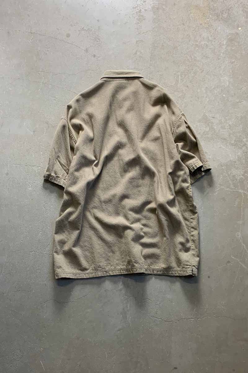 S/S CHECK SHIRT / GRAY [SIZE: L USED]
