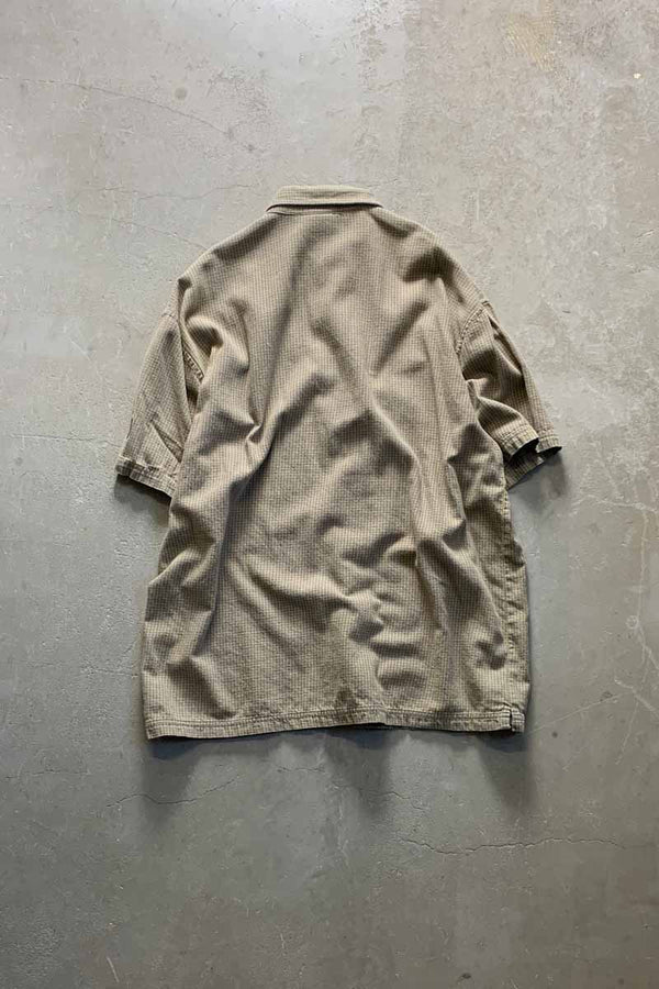 S/S CHECK SHIRT / GRAY [SIZE: L USED]