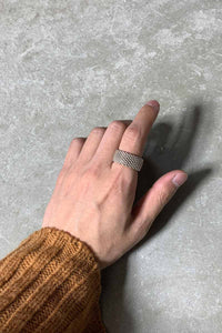 SILVER MESH RING [SIZE: 18号相当 USED]