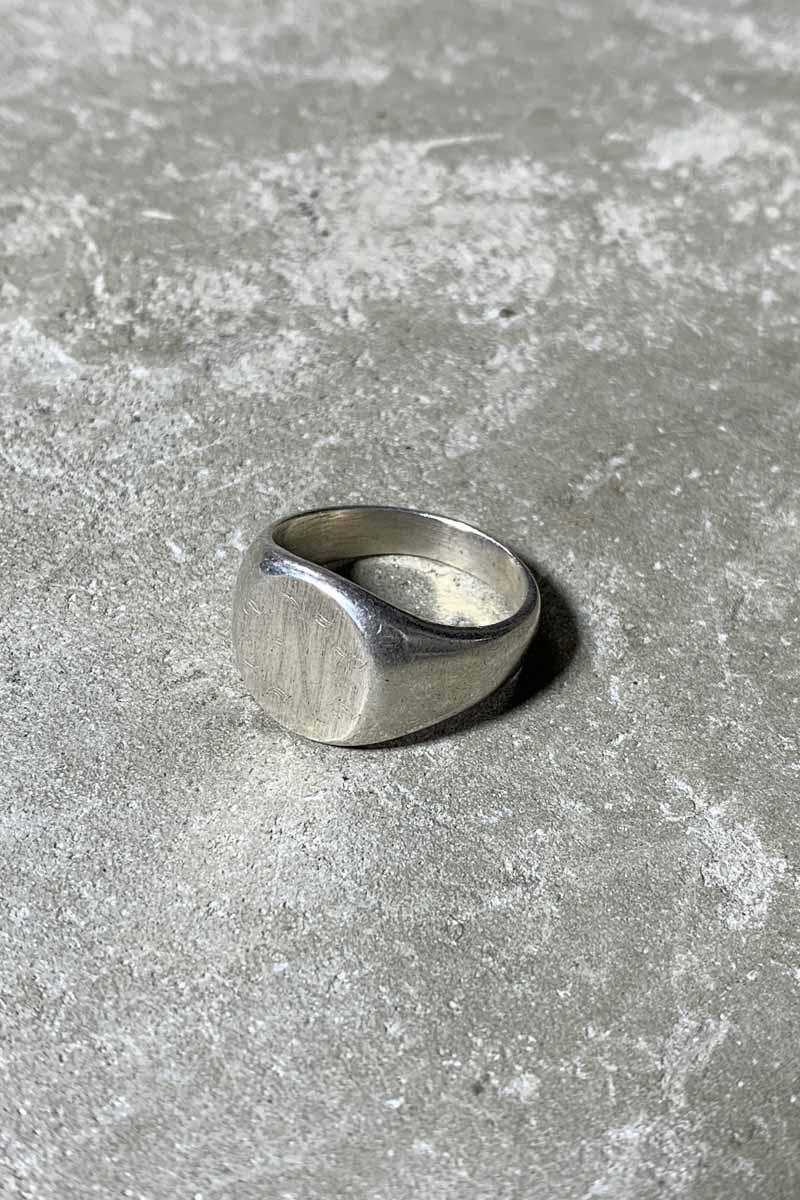 925 SILVER SIGNET RING [SIZE: 22号相当 USED]